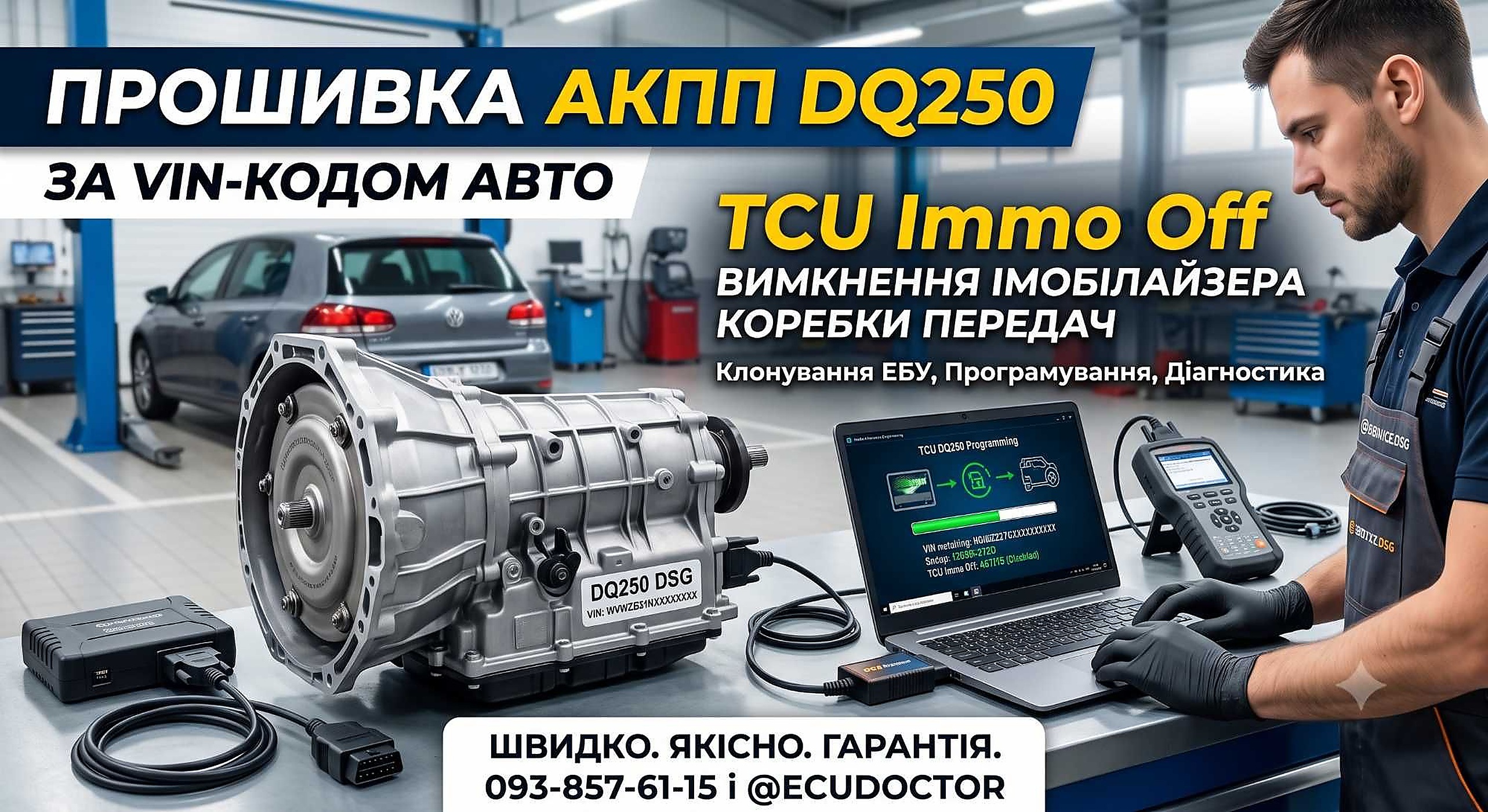 Компʼютер блок керування мехатроніка DQ250  HYC 02E300044L